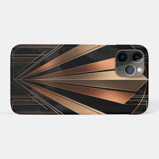 Art Deco Metallic Geometric Elegance Case-Mate iPhone Case (Achterkant (horizontaal))