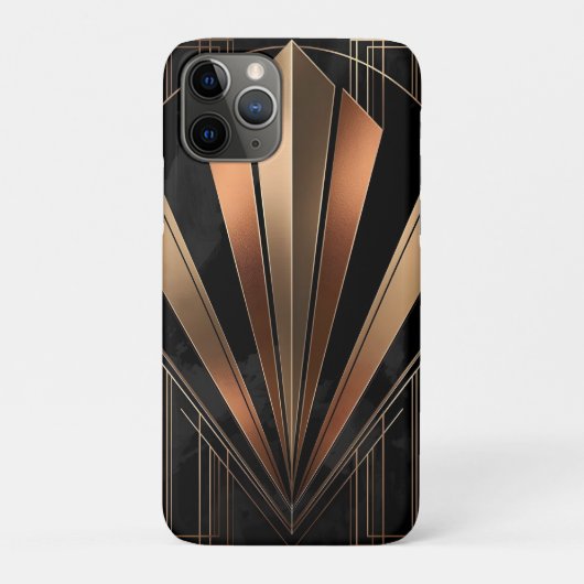 Art Deco Metallic Geometric Elegance Case-Mate iPhone Case (Achterkant)