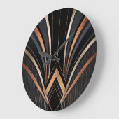 Art Deco Metallic Geometric Elegance Grote Klok (Hoek)