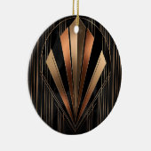 Art Deco Metallic Geometric Elegance Keramisch Ornament (Rechts)