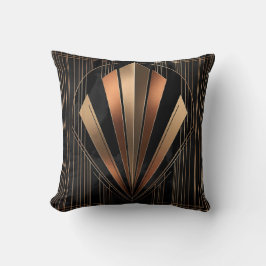 Art Deco Metallic Geometric Elegance Kussen