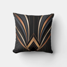 Art Deco Metallic Geometric Elegance Kussen