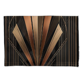 Art Deco Metallic Geometric Elegance Kussensloop