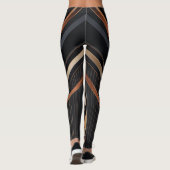 Art Deco Metallic Geometric Elegance Leggings (Achterkant)