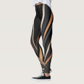Art Deco Metallic Geometric Elegance Leggings (Links)