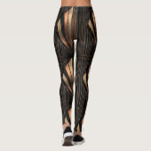 Art Deco Metallic Geometric Elegance Leggings (Achterkant)