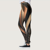 Art Deco Metallic Geometric Elegance Leggings (Links)