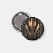 Art Deco Metallic Geometric Elegance Magneet (Voorkant / Achterkant)
