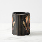 Art Deco Metallic Geometric Elegance Mok (Midden)
