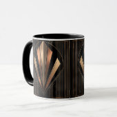 Art Deco Metallic Geometric Elegance Mok (Voorkant links)
