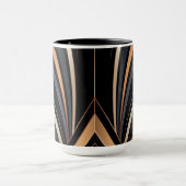 Art Deco Metallic Geometric Elegance Mok (Midden)