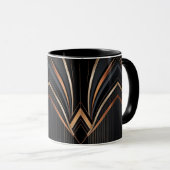 Art Deco Metallic Geometric Elegance Mok (Voorkant rechts)