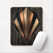 Art Deco Metallic Geometric Elegance Muismat (Met muis)