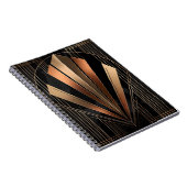 Art Deco Metallic Geometric Elegance Notitieboek (Rechterzijde)