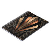 Art Deco Metallic Geometric Elegance Notitieboek (Linkerzijde)