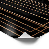 Art Deco Metallic Geometric Elegance Perfect Poster (Hoek)