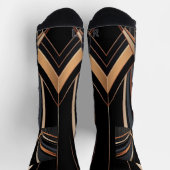 Art Deco Metallic Geometric Elegance Sokken (Top)