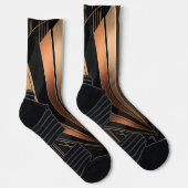 Art Deco Metallic Geometric Elegance Sokken (Rechts)