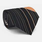 Art Deco Metallic Geometric Elegance Stropdas (Opgerold)