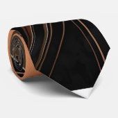 Art Deco Metallic Geometric Elegance Stropdas (Opgerold)