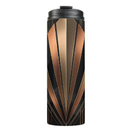 Art Deco Metallic Geometric Elegance Thermosbeker