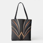 Art Deco Metallic Geometric Elegance Tote Bag (Achterkant)