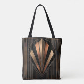Art Deco Metallic Geometric Elegance Tote Bag (Achterkant)