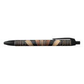 Art Deco Metallic Geometric Elegance Zwarte Inkt Pen (Bovenkant)