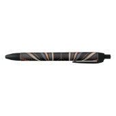 Art Deco Metallic Geometric Elegance Zwarte Inkt Pen (Bodem)