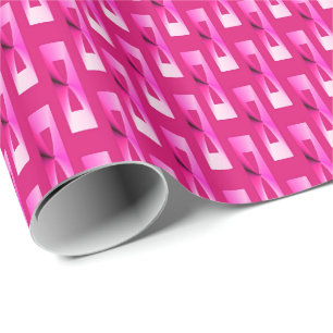Art Deco Metallic Geometric - Fuchsia Pink Cadeaupapier