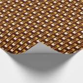 Art Deco Metallic Geometric - Gold en chocolade Cadeaupapier (Hoek)