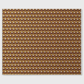 Art Deco Metallic Geometric - Gold en chocolade Cadeaupapier (Vlak)