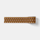 Art Deco Metallic Geometric - Gold en chocolade Grosgrain Lint (Voorkant)