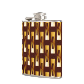 Art Deco Metallic Geometric - Gold en chocolade Heupfles (Links)