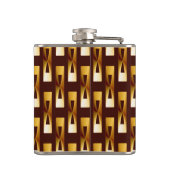 Art Deco Metallic Geometric - Gold en chocolade Heupfles (Achterkant)