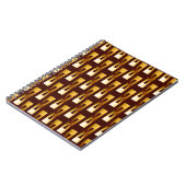 Art Deco Metallic Geometric - Gold en chocolade Notitieboek (Linkerzijde)
