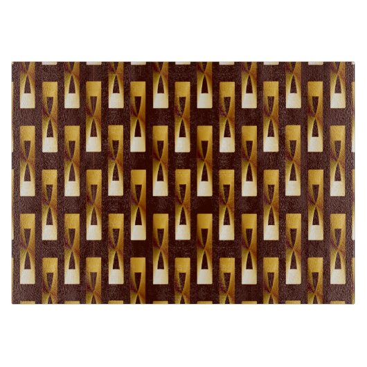 Art Deco Metallic Geometric - Gold en chocolade Snijplank (Voorkant)