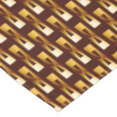 Art Deco Metallic Geometric - Gold en chocolade Tafelkleed (Gekanteld)
