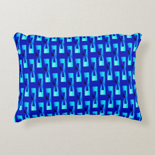 Art Deco Metallic Geometric - Kobalt Blue Accent Kussen