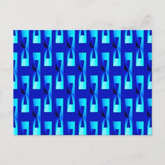 Art Deco Metallic Geometric - Kobalt Blue Briefkaart (Voorkant)