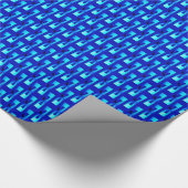 Art Deco Metallic Geometric - Kobalt Blue Cadeaupapier (Hoek)