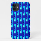 Art Deco Metallic Geometric - Kobalt Blue Case-Mate iPhone Case (Achterkant)