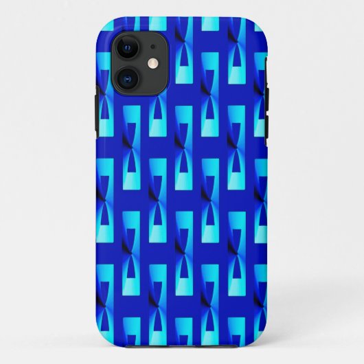Art Deco Metallic Geometric - Kobalt Blue Case-Mate iPhone Case (Achterkant)