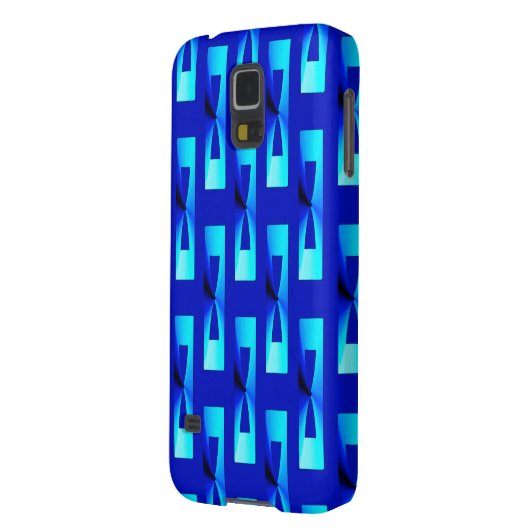 Art Deco Metallic Geometric - Kobalt Blue Case-Mate Samsung Galaxy Hoesje (Achterkant Links)