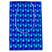 Art Deco Metallic Geometric - Kobalt Blue Medium Cadeauzakje (Voorkant)