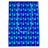 Art Deco Metallic Geometric - Kobalt Blue Medium Cadeauzakje (Achterkant)