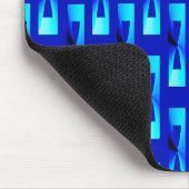Art Deco Metallic Geometric - Kobalt Blue Muismat (Hoek)