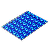 Art Deco Metallic Geometric - Kobalt Blue Notitieboek (Linkerzijde)