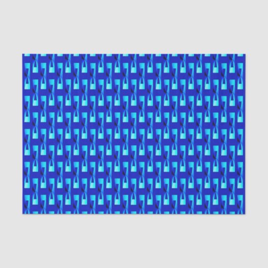 Art Deco Metallic Geometric - Kobalt Blue Tissuepapier (Voorkant)