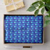 Art Deco Metallic Geometric - Kobalt Blue Tissuepapier (Geschenk)